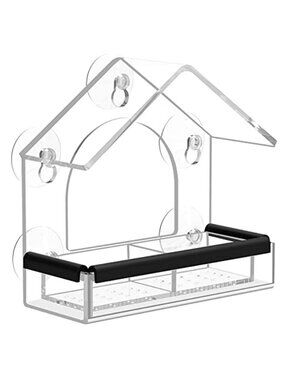 New Clear Window Bird Feeder with 5 Extra Strong Suction Cups, DY-SKTY Sturdy